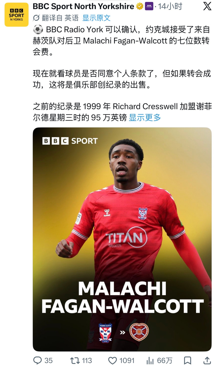 爱游戏体育官方入口-费根-沃尔科特转会哈茨或为约克城创七位数收入|级别|英甲|联赛|布莱顿|布莱顿姐妹俱乐部哈茨_新浪体育_新浪新闻
